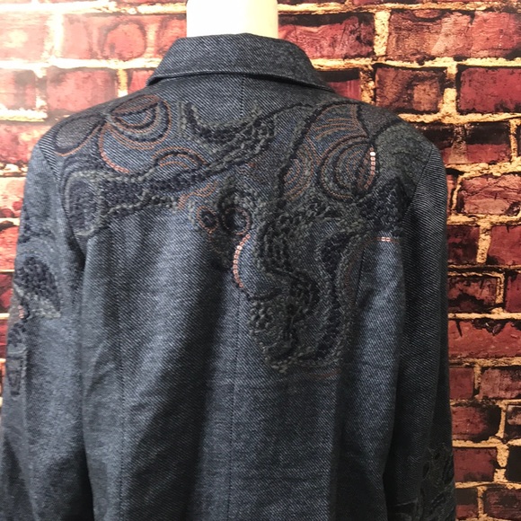 NEW-Coldwater creek riding jacket embroidered - Picture 5 of 8